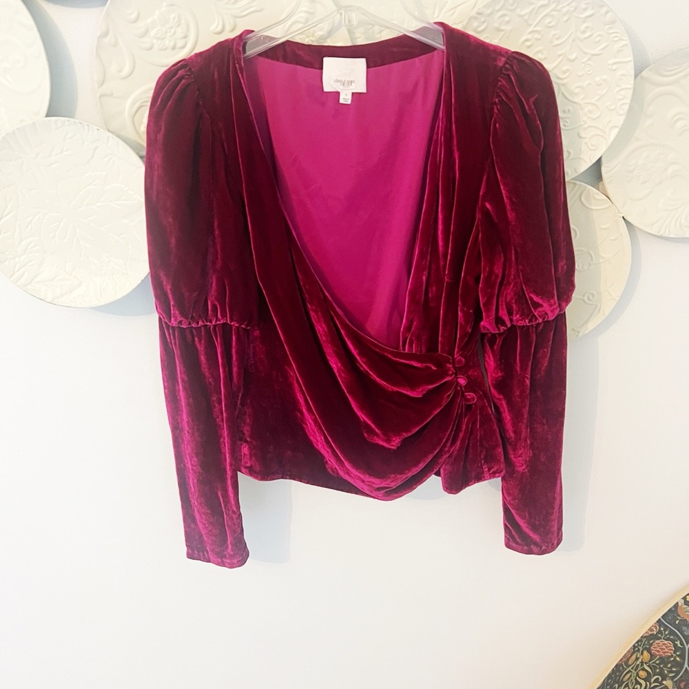Small Cinq a Sept Velvet Top - Picture 3 of 5